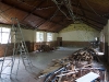 Warding Memorial Hall is stripped out to reveal any problems